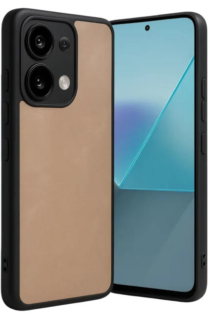 Uray store Xiaomi Redmi Note 13 Pro 5G Kılıf Aras Deri Kapak - Pudra