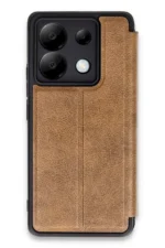 Uray store Xiaomi Redmi Note 13 Pro 5G Kılıf Flip Cover - Taba
