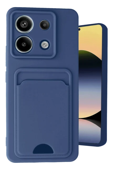 Uray store Xiaomi Redmi Note 13 Pro 5G Kılıf Kelvin Kartvizitli Silikon - Lacivert