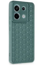 Uray store Xiaomi Redmi Note 13 Pro 5G Kılıf Petek Silikon Kapak - Koyu Yeşil - Görsel 2
