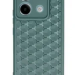 Uray store Xiaomi Redmi Note 13 Pro 5G Kılıf Petek Silikon Kapak - Koyu Yeşil