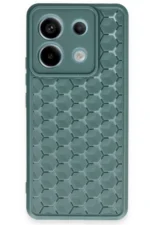 Uray store Xiaomi Redmi Note 13 Pro 5G Kılıf Petek Silikon Kapak - Koyu Yeşil