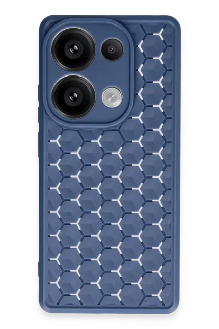 Uray store Xiaomi Redmi Note 13 Pro 5G Kılıf Petek Silikon Kapak - Lacivert