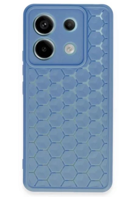 Uray store Xiaomi Redmi Note 13 Pro 5G Kılıf Petek Silikon Kapak - Mavi