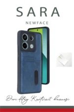Uray store Xiaomi Redmi Note 13 Pro 5G Kılıf Sara Kartvizitli Deri Kılıf - Taba - Görsel 3