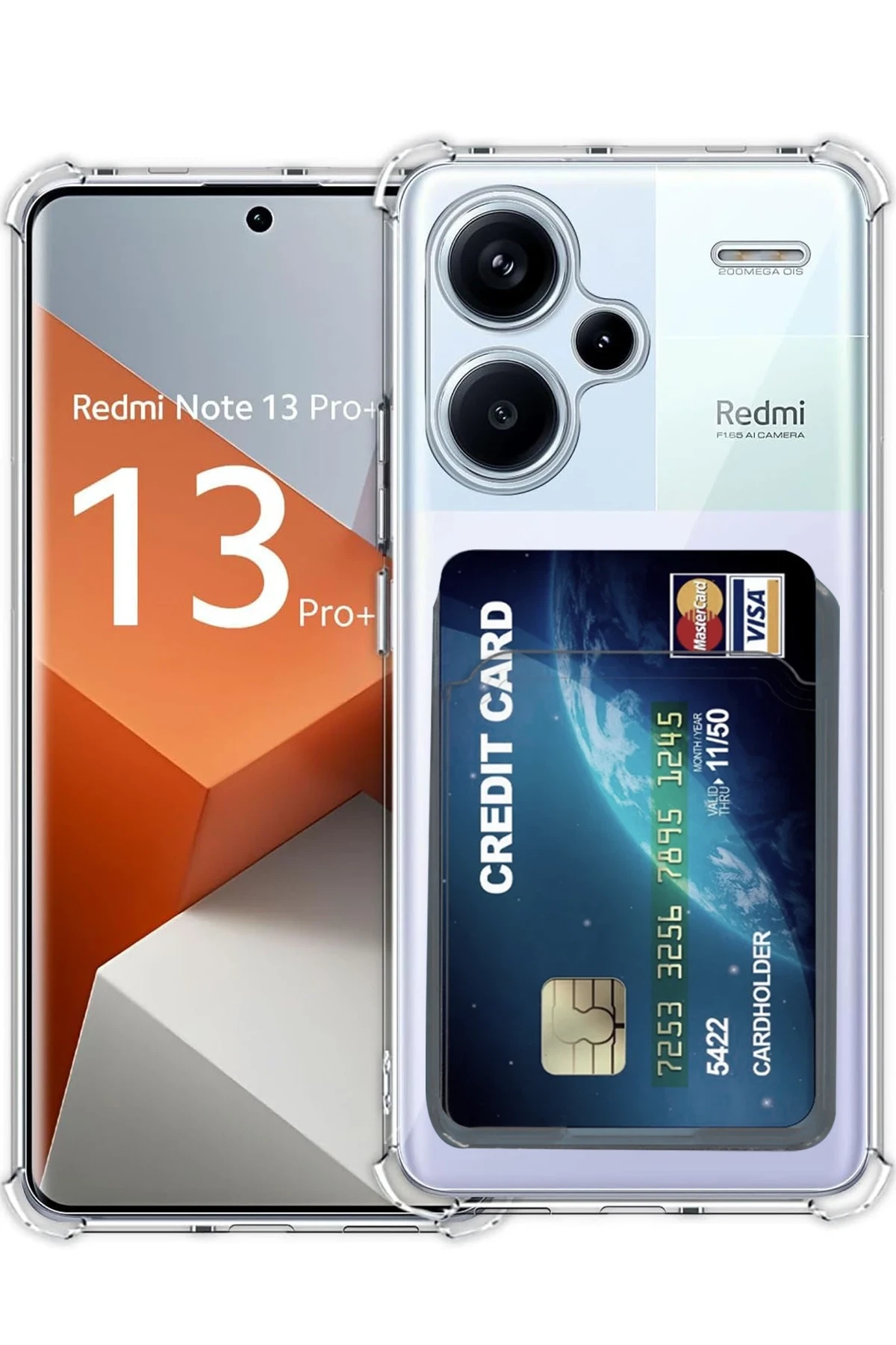 newface-xiaomi-redmi-note-13-pro-plus-kilif-kart-seffaf-silikon-seffaf-default Uray store Xiaomi Redmi Note 13 Pro Plus Kılıf Kart Şeffaf Silikon - Şeffaf - Görsel 1