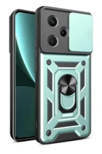 Uray store Xiaomi Redmi Note 13 Pro Plus Kılıf Pars Lens Yüzüklü Silikon - Yeşil
