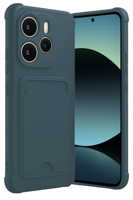 Uray store Xiaomi Redmi Note 14 4G Kelvin Kartvizitli Silikon - Koyu Yeşil