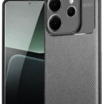 Uray store Xiaomi Redmi Note 14 4G Kılıf Auto Focus Karbon Kapak - Gri
