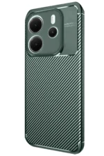 Uray store Xiaomi Redmi Note 14 4G Kılıf Auto Focus Karbon Kapak - Koyu Yeşil - Görsel 3