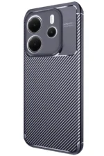 Uray store Xiaomi Redmi Note 14 4G Kılıf Auto Focus Karbon Kapak - Lacivert - Görsel 3