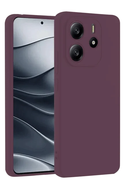 Uray store Xiaomi Redmi Note 14 4G Kılıf First Silikon - Mürdüm