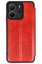 Uray store Xiaomi Redmi Note 14 4G Kılıf Flip Cover - Kırmızı