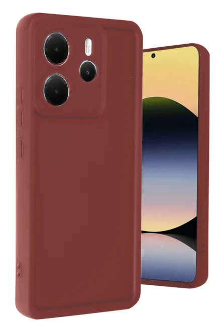 Uray store Xiaomi Redmi Note 14 4G Kılıf Viera Silikon - Bordo