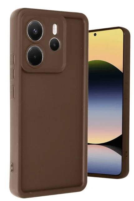 Uray store Xiaomi Redmi Note 14 4G Kılıf Viera Silikon - Kahverengi