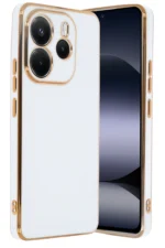 Uray store Xiaomi Redmi Note 14 4G Kılıf Volet Silikon - Beyaz