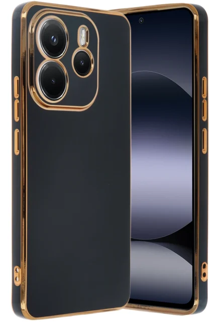 Uray store Xiaomi Redmi Note 14 4G Kılıf Volet Silikon - Siyah