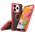 Uray store Xiaomi Redmi Note 14 4G Montreal Yüzüklü Silikon Kapak - Kırmızı