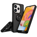 Uray store Xiaomi Redmi Note 14 4G Montreal Yüzüklü Silikon Kapak - Siyah