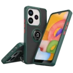 Uray store Xiaomi Redmi Note 14 4G Montreal Yüzüklü Silikon Kapak - Yeşil
