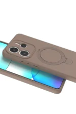 Uray store Xiaomi Redmi Note 14 4G Regal Magsafe Standlı Kapak - Çöl Titanyum - Görsel 4