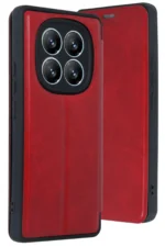 Uray store Xiaomi Redmi Note 14 Pro 4G Kılıf Flip Cover - Kırmızı