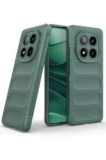 Uray store Xiaomi Redmi Note 14 Pro 4G Kılıf Optimum Silikon - Koyu Yeşil