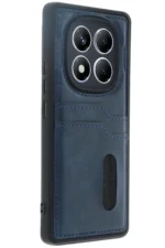Uray store Xiaomi Redmi Note 14 Pro 4G Kılıf Sara Kartvizitli Deri Kılıf - Lacivert - Görsel 2