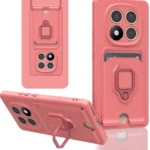 Uray store Xiaomi Redmi Note 14 Pro 4G Kılıf Zuma Kartvizitli Yüzüklü Silikon - Pembe