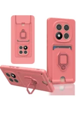 Uray store Xiaomi Redmi Note 14 Pro 4G Kılıf Zuma Kartvizitli Yüzüklü Silikon - Pembe