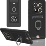 Uray store Xiaomi Redmi Note 14 Pro 4G Kılıf Zuma Kartvizitli Yüzüklü Silikon - Siyah