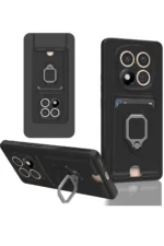 Uray store Xiaomi Redmi Note 14 Pro 4G Kılıf Zuma Kartvizitli Yüzüklü Silikon - Siyah