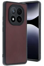 Uray store Xiaomi Redmi Note 14 Pro 5G Kılıf Aras Deri Kapak - Bordo
