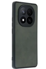 Uray store Xiaomi Redmi Note 14 Pro 5G Kılıf Aras Deri Kapak - Koyu Yeşil - Görsel 2