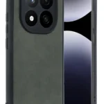Uray store Xiaomi Redmi Note 14 Pro 5G Kılıf Aras Deri Kapak - Koyu Yeşil