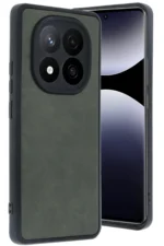 Uray store Xiaomi Redmi Note 14 Pro 5G Kılıf Aras Deri Kapak - Koyu Yeşil