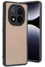 Uray store Xiaomi Redmi Note 14 Pro 5G Kılıf Aras Deri Kapak - Pudra
