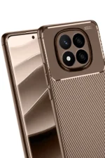 Uray store Xiaomi Redmi Note 14 Pro 5G Kılıf Auto Focus Karbon Kapak - Kahverengi - Görsel 3