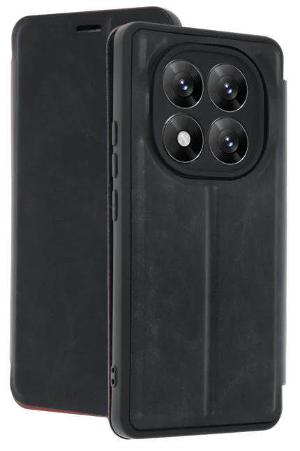Uray store Xiaomi Redmi Note 14 Pro 5G Kılıf Flip Cover - Siyah