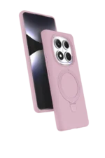 Uray store Xiaomi Redmi Note 14 Pro 5G Regal Magsafe Standlı Kapak - Açık Pembe