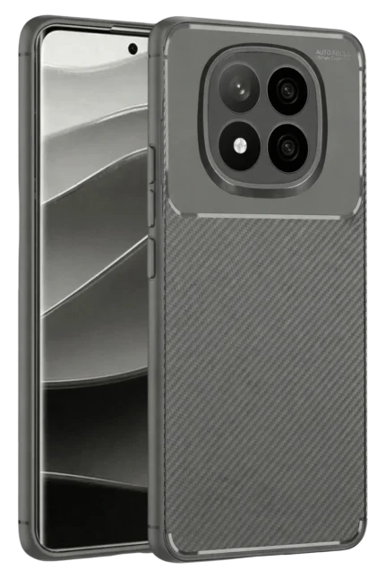 Uray store Xiaomi Redmi Note 14 Pro Plus Kılıf Auto Focus Karbon Kapak - Gri