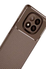 Uray store Xiaomi Redmi Note 14 Pro Plus Kılıf Auto Focus Karbon Kapak - Kahverengi - Görsel 4