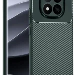 Uray store Xiaomi Redmi Note 14 Pro Plus Kılıf Auto Focus Karbon Kapak - Koyu Yeşil