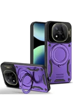 Uray store Xiaomi Redmi Note 14 Pro Plus Kılıf Joy Lens Standlı Kapak - Mor