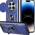Uray store Xiaomi Redmi Note 14 Pro Plus Kılıf Pars Lens Yüzüklü Silikon - Lacivert