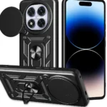 Uray store Xiaomi Redmi Note 14 Pro Plus Kılıf Pars Lens Yüzüklü Silikon - Siyah