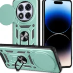 Uray store Xiaomi Redmi Note 14 Pro Plus Kılıf Pars Lens Yüzüklü Silikon - Yeşil