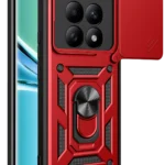 Uray store Xiaomi Redmi Note 15 4G Pars Lens Yüzüklü Silikon - Kırmızı