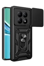 Uray store Xiaomi Redmi Note 15 4G Pars Lens Yüzüklü Silikon - Siyah