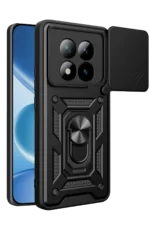 Uray store Xiaomi Redmi Note 15 Pro 5G Pars Lens Yüzüklü Silikon - Siyah